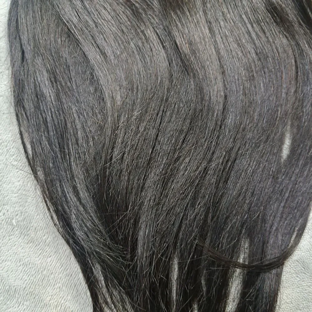 Winsky 100% Human Hair Extensions  Clip Hair 14” 4 Pieces Color 1B